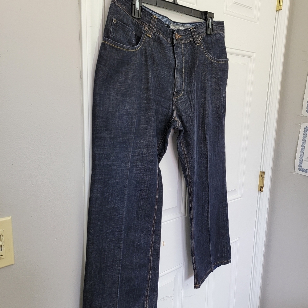 ENZO Denim Mens Premium Denim Jeans Cropped Streetwear Medium Wash Size 36 X 24 - Picture 3 of 14
